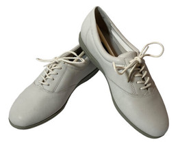 Women’s Easy Spirit White Leather Lace-Up Jp Motion Anti Gravity Shoes Size 7 B - £21.22 GBP