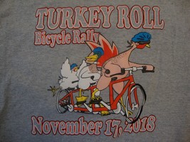 Turkey Roll Bicycle Rally 2018 gray t shirt size L - £16.09 GBP