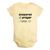Answered Prayer Funny Rompers Newborn Baby Bodysuits Jumpsuits One-Piece Outfits - £8.20 GBP