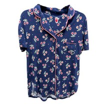 Cuddl Duds Womens Printed Pajama Top Only,1-Piece Size Small Color Blue - $40.20