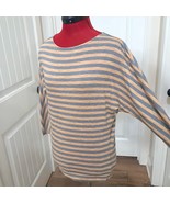 Cabi dolman shirt top stripes sz SMALL camel tan brown grey 957 Womens f... - $275.89 MXN