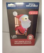 3.5 FT Tall Christmas Inflatable Broke Out from Window, Blow Up Xmas Santa - $29.69