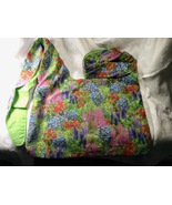 Large Size Flowers Cotton Shoulder Tote Hobo Style Handmade Multicolored... - £30.19 GBP