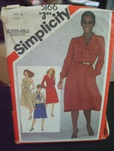 Simplicity 5166 Misses Dress &amp; Unlined Jacket Pattern - Size 16 Bust 38 - $7.54
