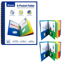 2 Pc 8 Pocket Folder File Organize Letter Size Document Binder Office Sc... - $34.19