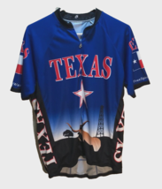 Texas Lone Star State Blue 3/4 Zipper Club Cut Champ Sports Men Cycling ... - $17.22