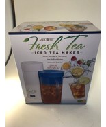 Mr. Coffee 2 Quart Iced Tea Maker TM1S White Yellow Lid Adjustable Steeping New - $43.55