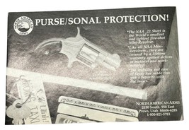 North American Arms .22 Short Print Ad 90s Purse Sonal Worlds Smallest Revolver - $20.87