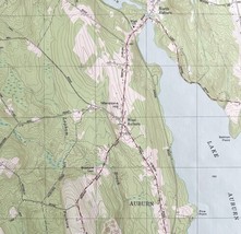 Map Lake Auburn West Maine USGS 1981 Topographic Geo 1:24000 27x22&quot; TOPO16 - £35.40 GBP