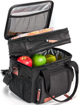 Lunch Bags for Men Women, Black Adult Lunch Box for Work, Expandable - $1,089.38 MXN