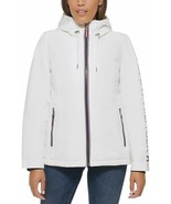 Tommy Hilfilger Women&#39;s Jacket Hooded Fleece Lined White Large Heavyweight - $47.99