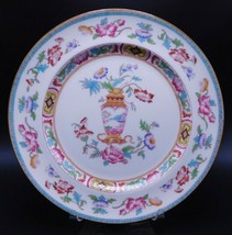 Royal Doulton 10 1/2&quot; Dinner Plate c1930&#39;s Hand Painted Asian Vase Floral Decor - £30.72 GBP