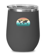 Wine Tumbler Stainless Steel Insulated  Funny Retro World Map Travel  - £22.69 GBP