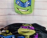 Teenage Mutant Ninja Turtles Leonardo Canvas Bag with Fleece Blanket Nic... - $21.73