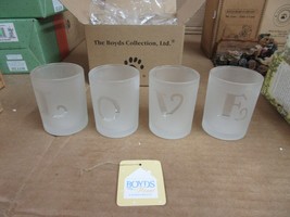 Boyds Bears Love&#39;s Glow Votives 811597 Set of 4 Candle Tea Light Holders Box A5* - £21.34 GBP
