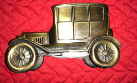 Vintage Brass Tone Metal Automobile,car, 1910￼, Piggy Bank, Banthrico Ch... - £9.04 GBP