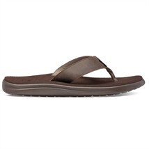 Teva men&#39;s voya flip leather in Chocolate Brown - size 9 - £31.08 GBP