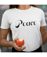 Bella &amp; Canvas Short Sleeve Tee &quot;Peace&quot; black font - $407.90 MXN+