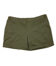 Lee Mid Rise Bermuda Women Plus Size 22 (Measure 42x7)Green Shorts Elast... - £7.16 GBP