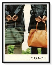 Coach Hamptons Leather Carryall Print Ad 2001 Magazine Advertisement 00s Fashion - £7.60 GBP