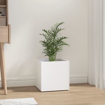 vidaXL Planter Box White 15.7&quot;x15.7&quot;x15.7&quot; Engineered Wood - £74.68 GBP