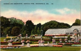 Gardens And Greenhouse Garfield Park Indianapolis Indiana Postcard - £7.86 GBP
