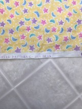 1/2 yard+ Timeless treasures fabric Pattern C-2396 Yellow Background Star Print - £9.38 GBP