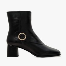 The Windsor Black Leather Block Heel Women Boot image 8