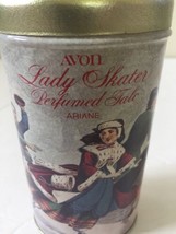 Vintage Avon Lady Winter Skater Perfumed Talc Tin for collecting Victori... - $8.85