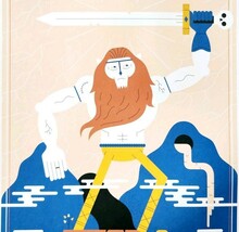 2014 Adventure Time Cartoon Poster Billy The Hero Andrew Groves 16 x 11&quot;... - €25,67 EUR