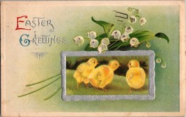 Easter Greetings Embossed Silver Detail Postcard PC42 - £10.44 GBP