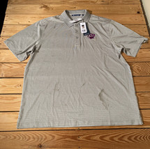 cutter &amp; Buck NWT $74 TCU men’s stripe short sleeve polo shirt size XL t... - £14.78 GBP