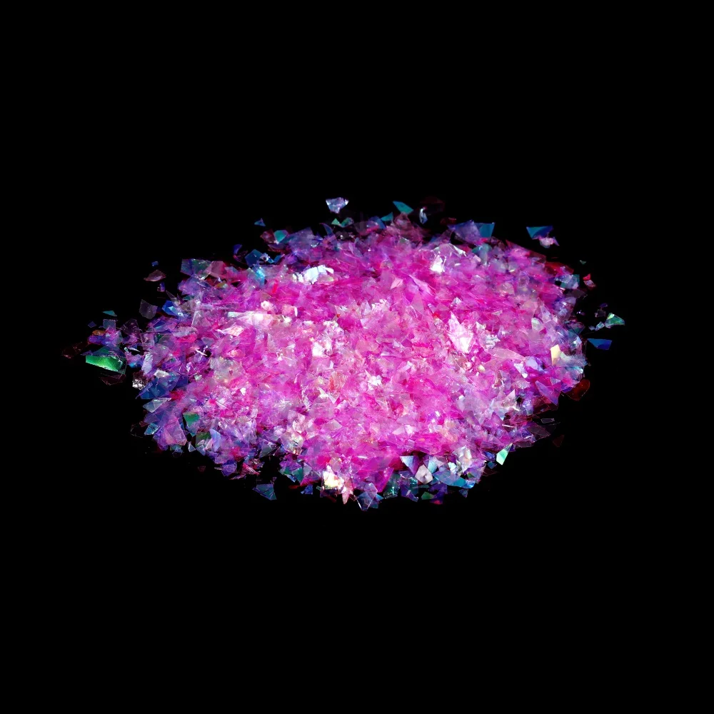10g Irregular Shiny AB Mirror Aurora Paper Sequin Epoxy Resin -Rose Red 01 - $2.58