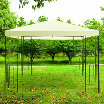 10&#39;X10&#39; Patio Gazebo Canopy Tent Steel Frame Shelter Patio Party Awning - £198.52 GBP