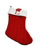 Wondershop Knit Monogram Christmas Winter  Holiday Stocking Red  Letter ... - $716.66 MXN