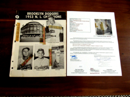 Roy Campanella Alston Dressen 1953 Nlc Dodgers Hof Auto Signed Pictorial Jsa Loa - £946.68 GBP