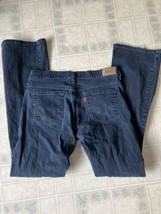 Levis 515 Boot Cut Jeans Womens 10 Long Dark Blue Denim Pocket - $27.69