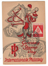 Germany 1949 VF Fancy Cancel Postcard &quot; Germany Stamp Day Internat. Phil... - $2.00