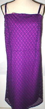 New Lane Bryant Womens Dress 26 Purple Dark Light Plus Tank Strapless Adjustable - £70.56 GBP