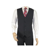 Men Suit BERLUSCONI Turkey 100% Italian Wool Super 180's 3pc Vested #Ber21 Black image 8