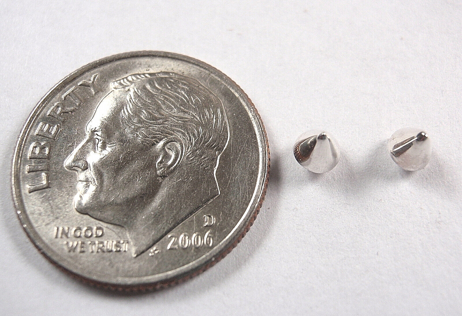 Very Tiny Cone Dot 925 Sterling Silver Stud Earrings