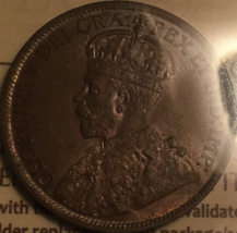 1916 Canada Large 1 cent - ICCS AU-55 - £15.60 GBP