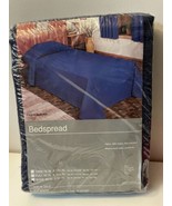 Vintage Twin Bunk Ribbed BLUE Bedspread Fashion Manor Penn Prest JC Penney - £39.33 GBP