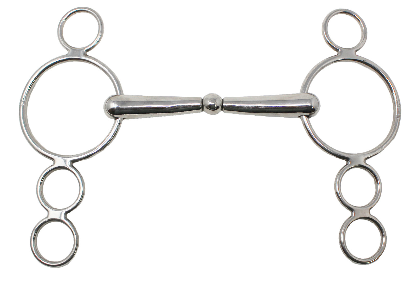 Horse  Professional Choice SS GagBit 4 Ring Single Joint 5&quot;  Bit 3525 - $18.80