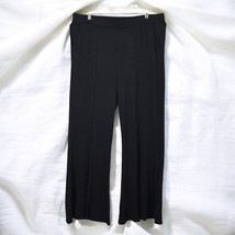 White Birch Taupe Ribbed Wide Leg Palazzo Pants Elastic Waist Comfort 3X Black - $18.69