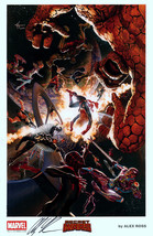 Alex Ross Signed 2015 SDCC EXC Comic Art Print Secret Wars Spider-man Hulk Thing - $79.19