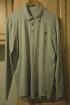 Arcteryx Mens Long Sleeve Polo Shirt 3 Button Collared XL Light Gray / Blue - £42.09 GBP