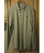 Arcteryx Mens Long Sleeve Polo Shirt 3 Button Collared XL Light Gray / Blue - $72.32 CAD