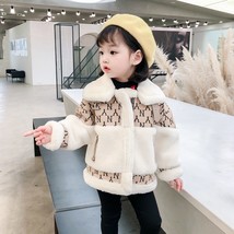2022 Korean Autumn Winter Little Girl Jacket  Mink Fleece Baby Girl Outerwear Co - £66.33 GBP