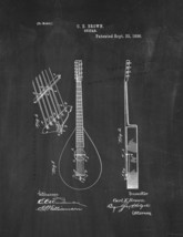 Guitar Patent Print - Chalkboard - £6.25 GBP+